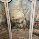 Four-panel screen from the Louis XVI period with rustic decorations.