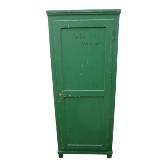 Cabinet 1 door in old fir green patina