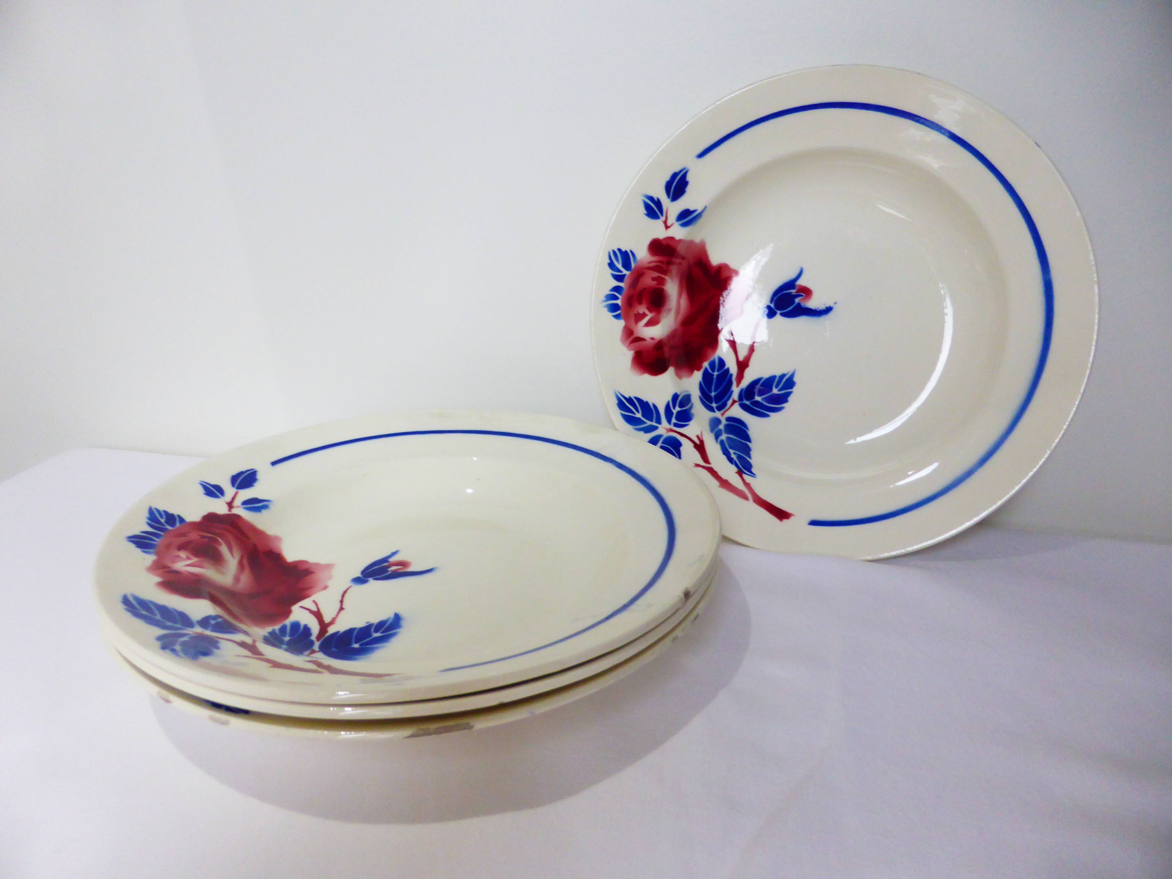 4 vintage deep plates from K&G Luneville model Chantal 220516