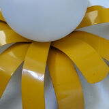 Wall light  ingold yellow metal and opaline sun