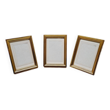 Set of 3 gilded wood frames