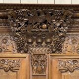 19th-century Norman wedding armoire in blonde oak.