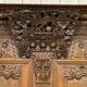 19th-century Norman wedding armoire in blonde oak.