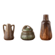 Set of 3 Denbac Art Deco ceramics in flamed stoneware 1930.
