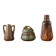 Set of 3 Denbac Art Deco ceramics in flamed stoneware 1930.