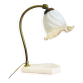 Adjustable table lamp with marble base