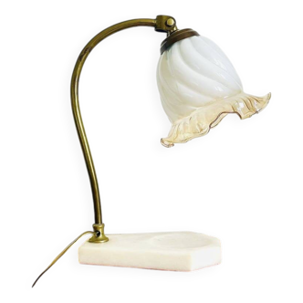 Lampe de table réglable avec base en marbre