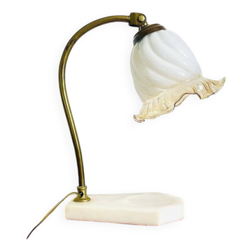 Lampe de table réglable avec base en marbre