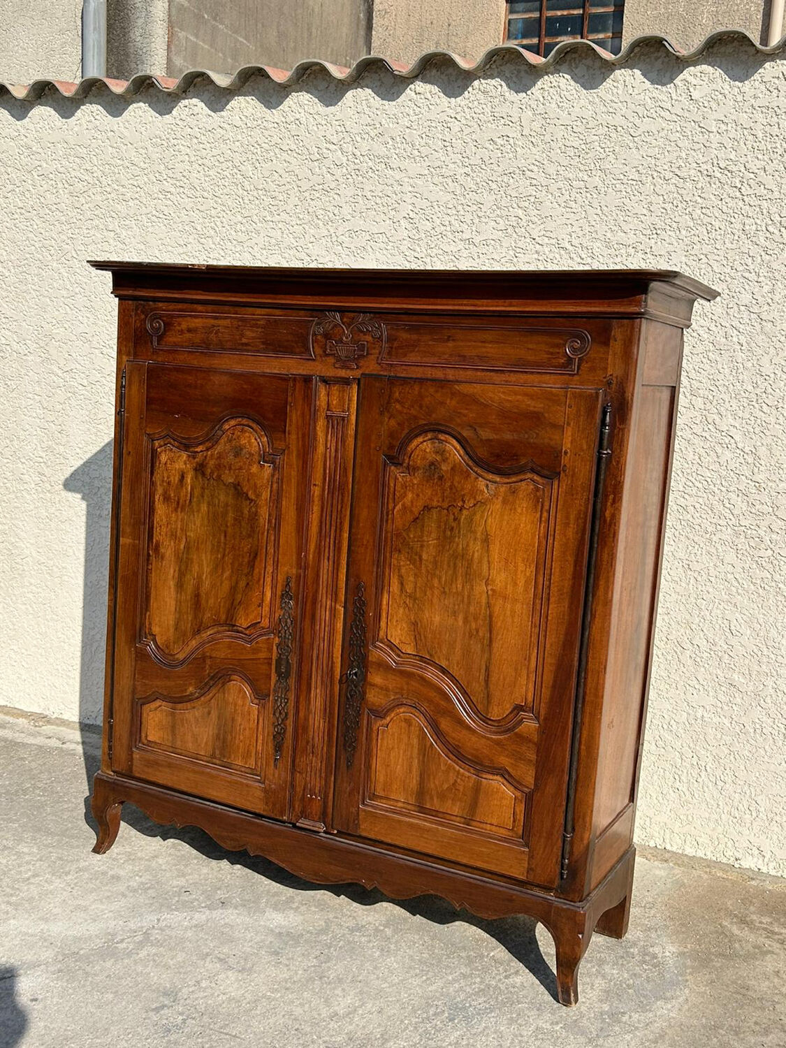 Antique wardrobe Louis XV style walnut