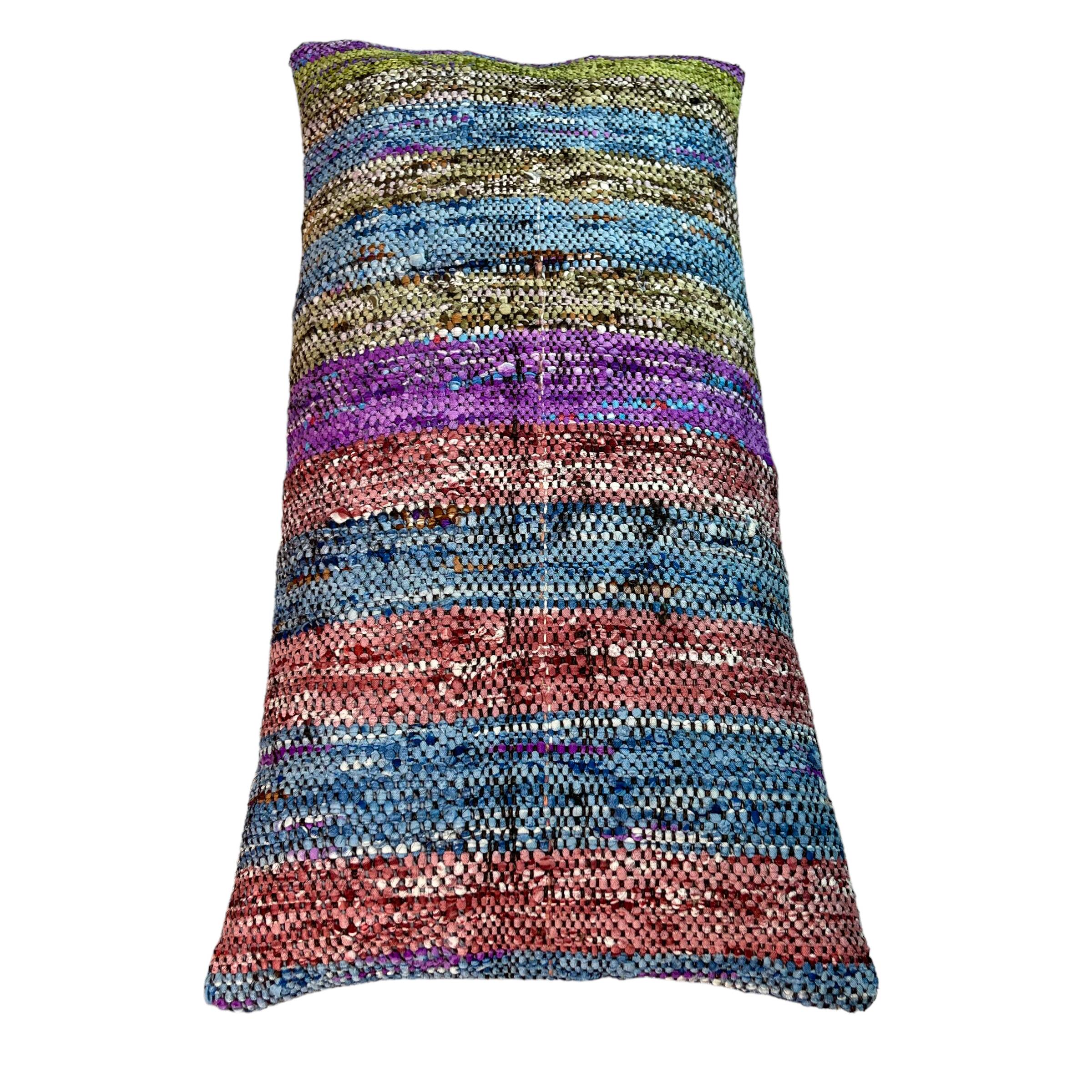 Vintage turkish kilim cushion cover , 30 x 60 cm
