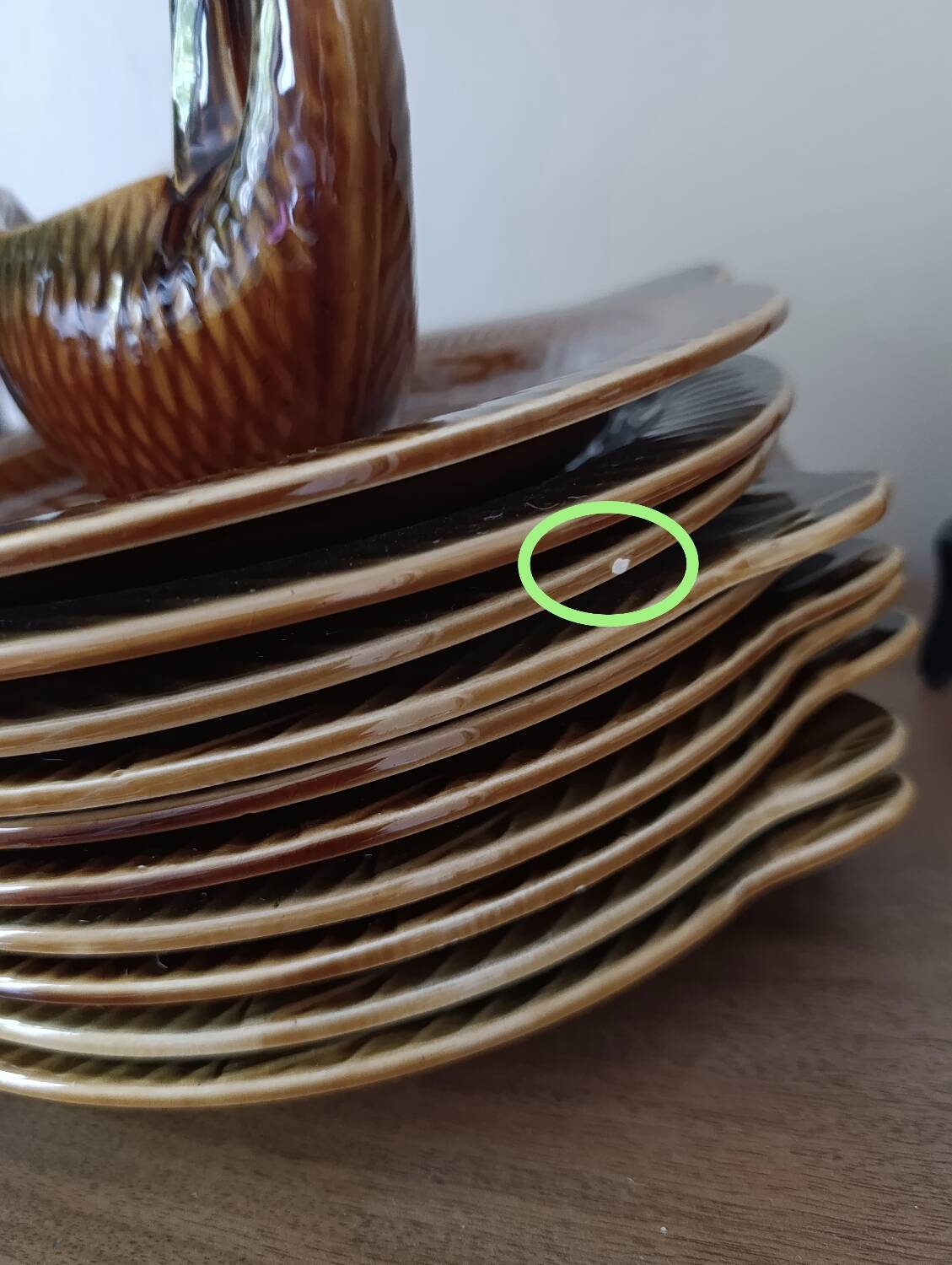 Fish-shaped plates and zoomorphic gravy boat, Sarreguemines earthenware