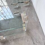 Glass and Plexiglas consoles from the 80s