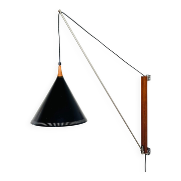 Applique murale à bras pivotant 28/621 par Willem Hagoort pour Hagoort Lighting, Pays-Bas, années 1950.