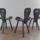 Ensemble de 6 chaises brutaliste , primitive , campagne