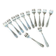Set of 12 silver-plated oyster forks