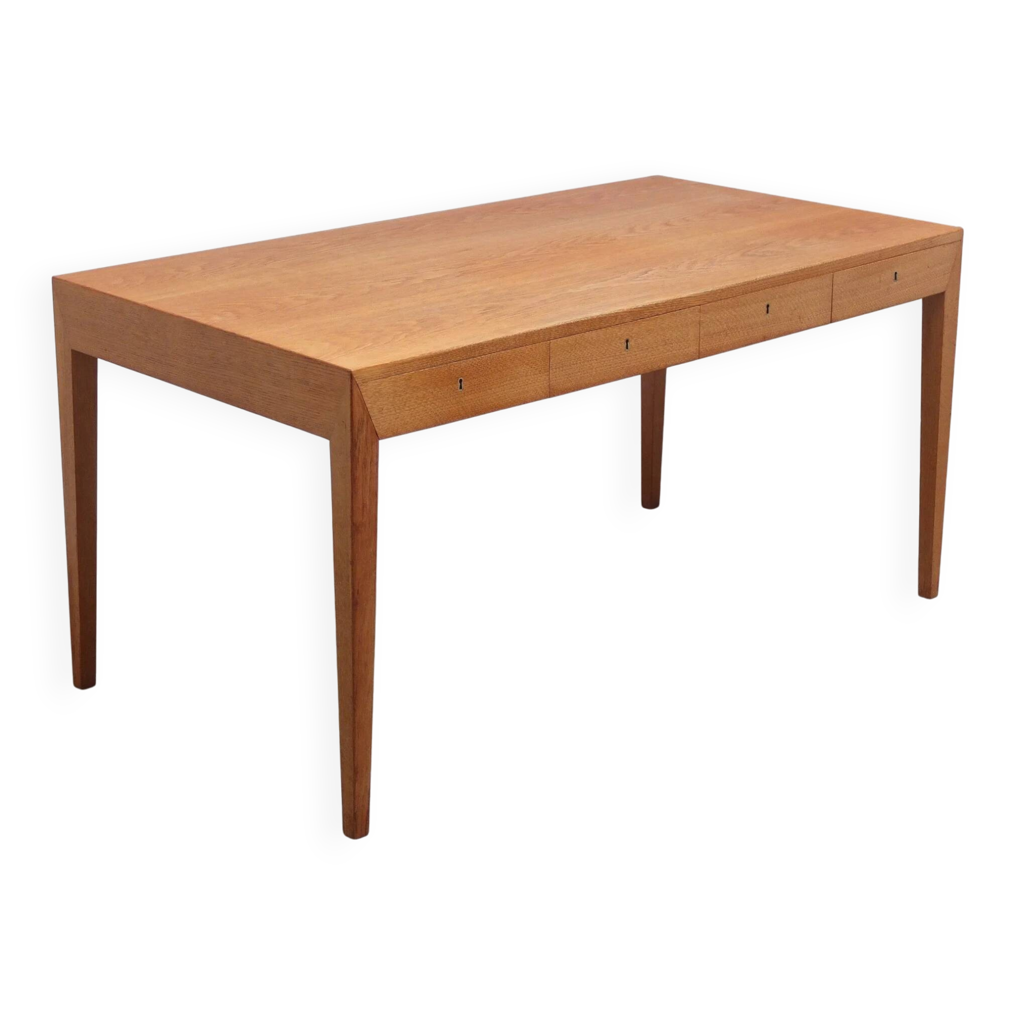 Freestanding 'Model 36' desk in oak by Severin Hansen for Haslev, 1958