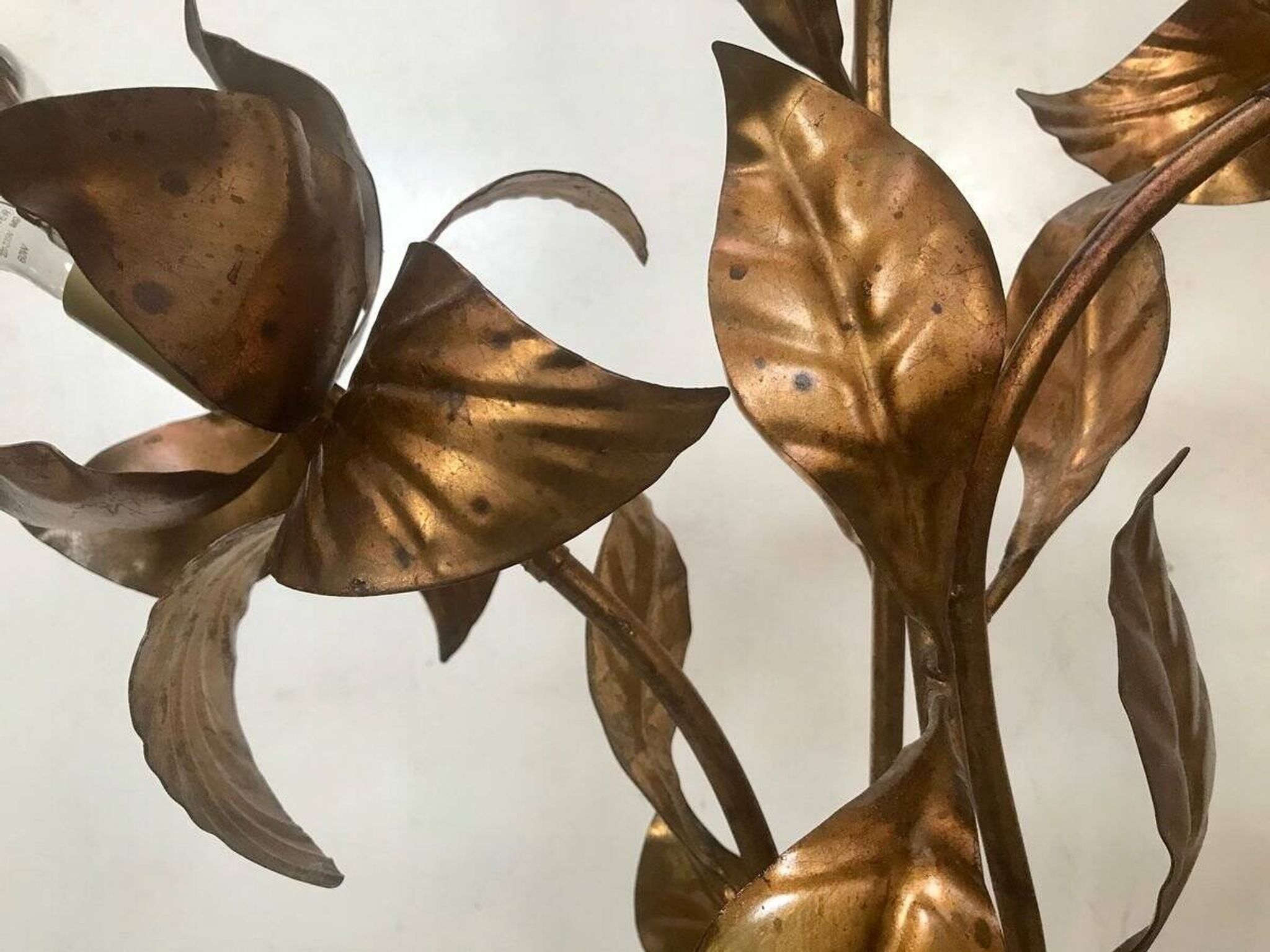 Gilded metal Florentine table or floor lamp by Hans Kögl, 1960s