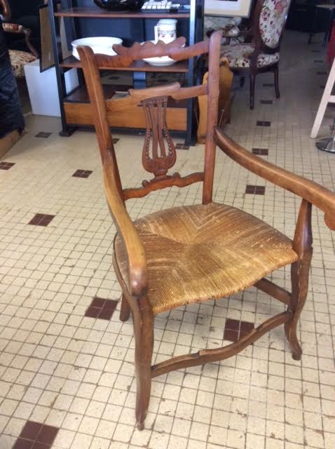 Wood and Straw armchair