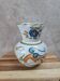 Hand-painted earthenware vase – floral and bird decoration – signed