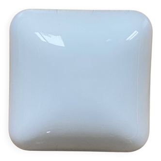 Applique murale plafonnier opaline blanche carrée 1960 1970 vintage