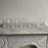Set of five crystal whisky glasses