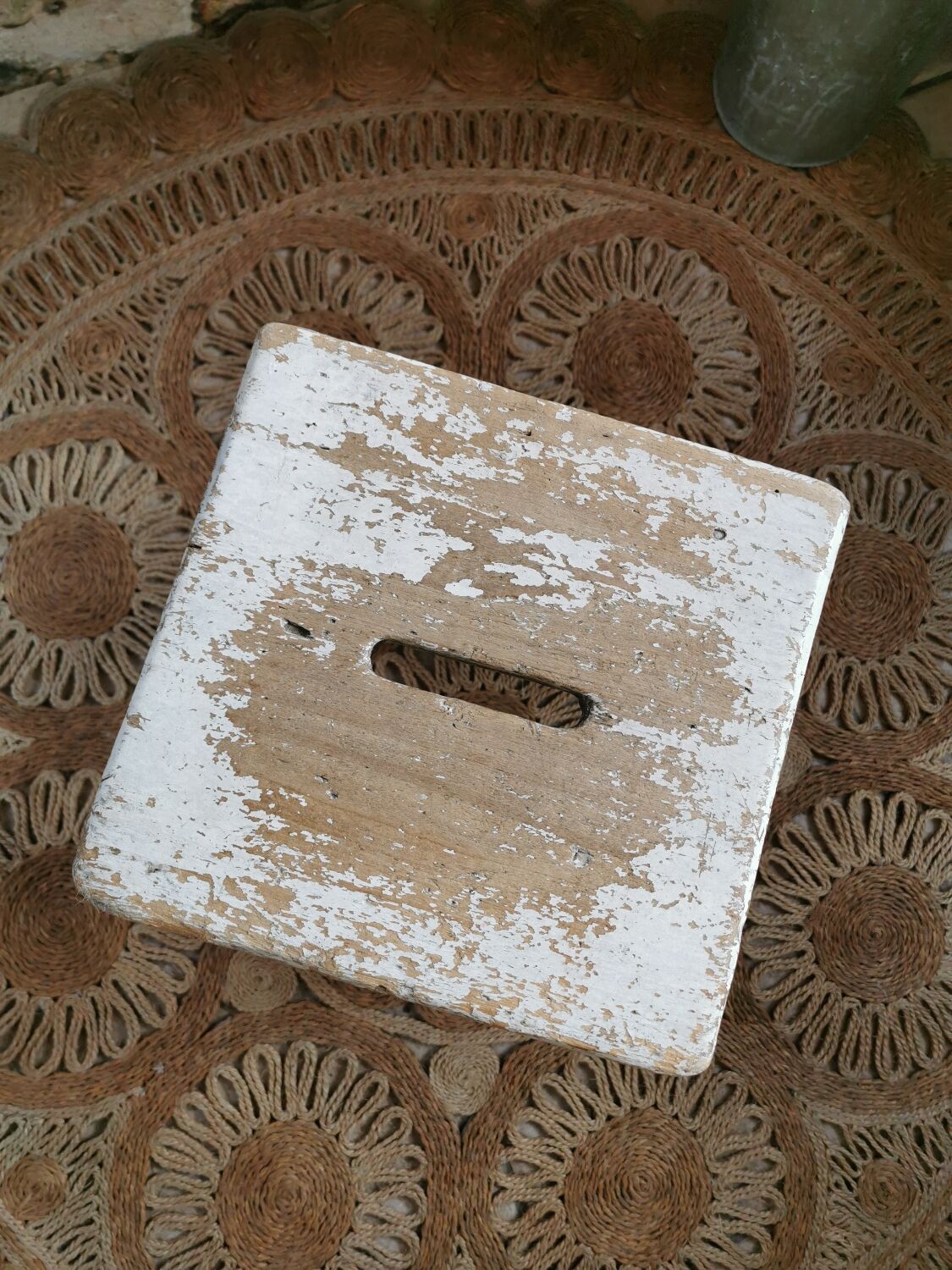 Weathered workshop stool