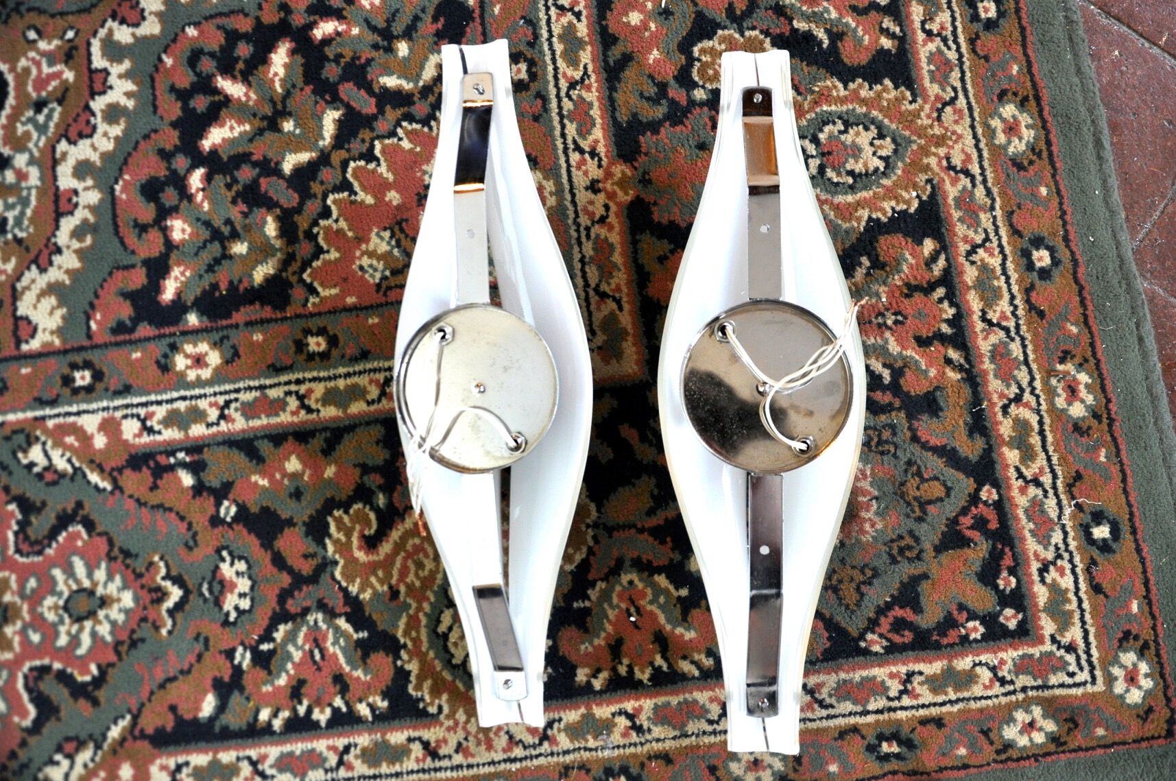 Pair of Cat's Eye wall lamps by Murano Mazzega, blown glass, Italy, 1960