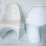 Pair of Verner Panton S chairs in fiberglass, Series 1, 1967