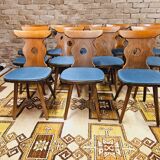 Set of 12 bistrot chairs 70' vintage
