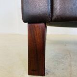 Vintage retro Danish club chair in brown leather by Erik Jørgensen