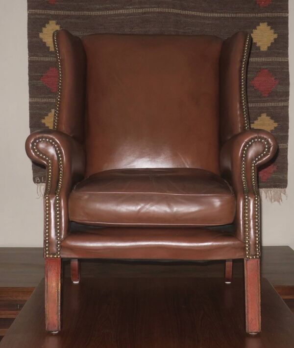 Fauteuil club en cuir vintage, années 1970