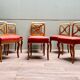 Suite Of Six Chairs In Cherrywood Cross Backrest Restoration Style 20th Century