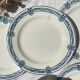 6 Flat plates Terre de fer bleu Salins model Arbois Ennege