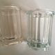 Pair of pots to jams in glass fluted on foot early 20th e