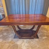Art deco table with 2 extensions