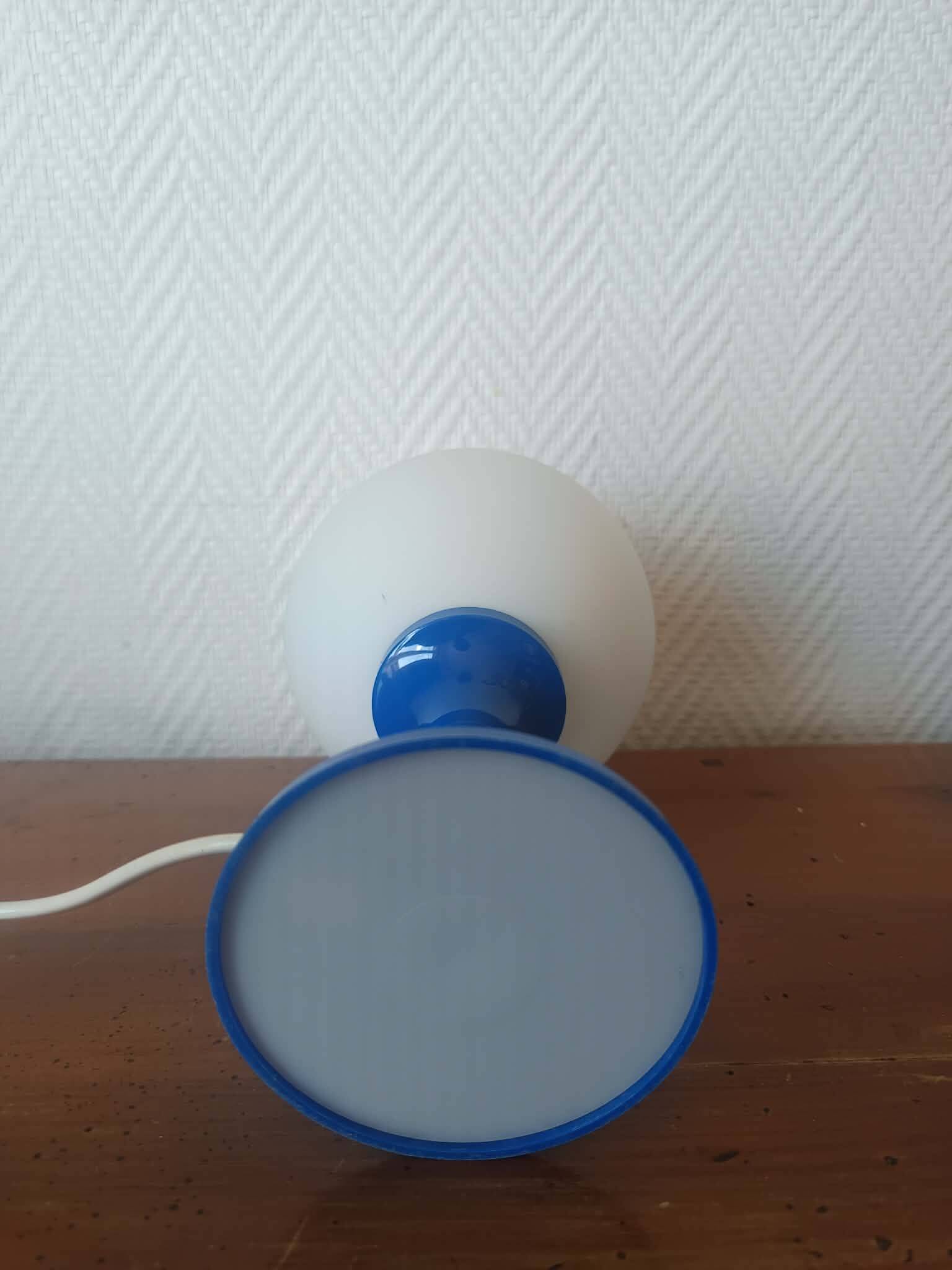 Space age blue and opaline lamp 1970