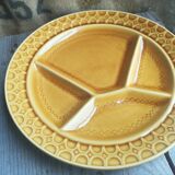 8 old ceramic fondue plates coloured Sarreguemines