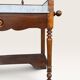 Dressing table in walnut and marble, late 19th century.