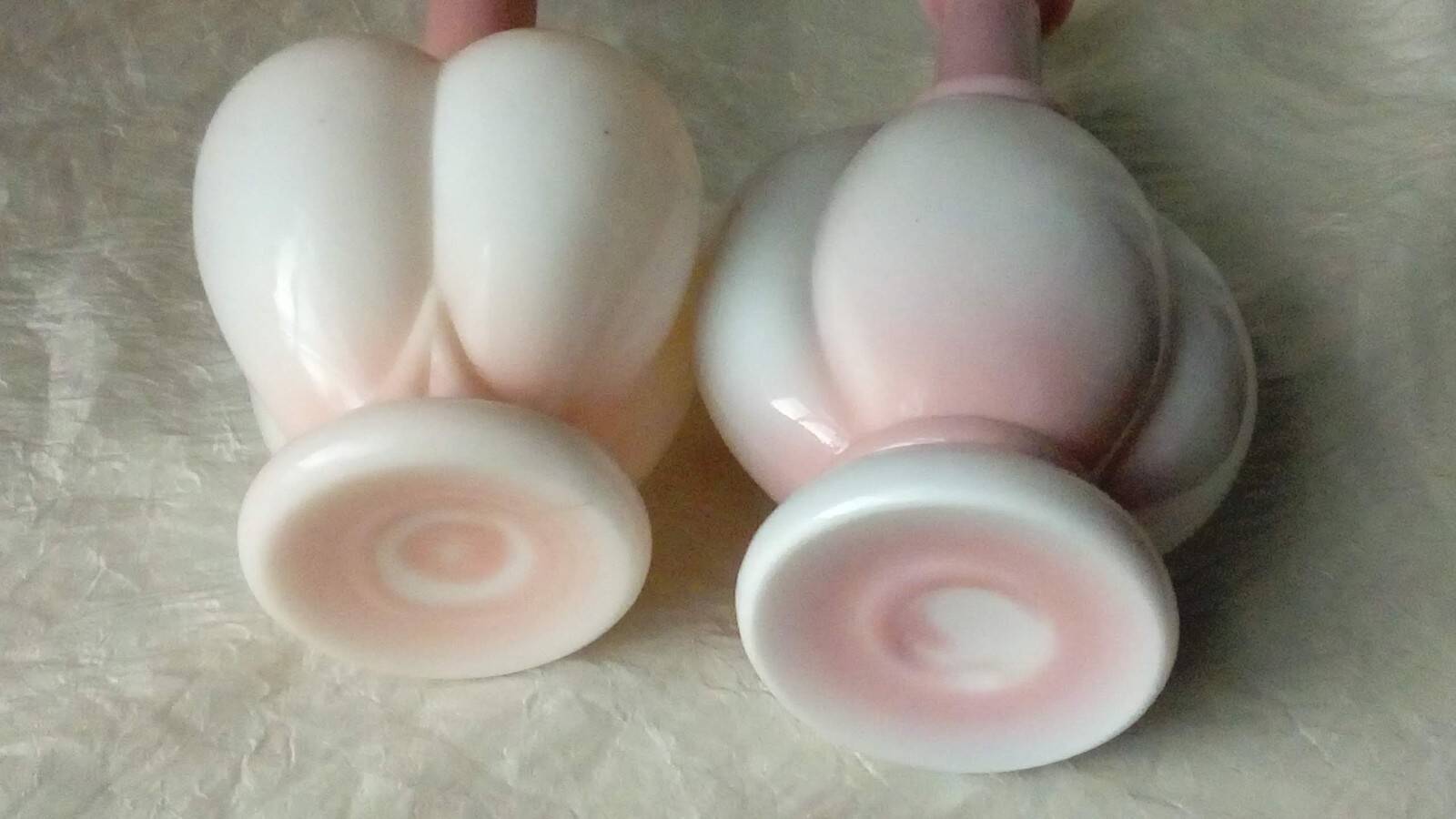 Antique opaline glass decanters, late 19th century