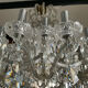Chandelier 35 Murano glass lamps and crystal tassels D120cm
