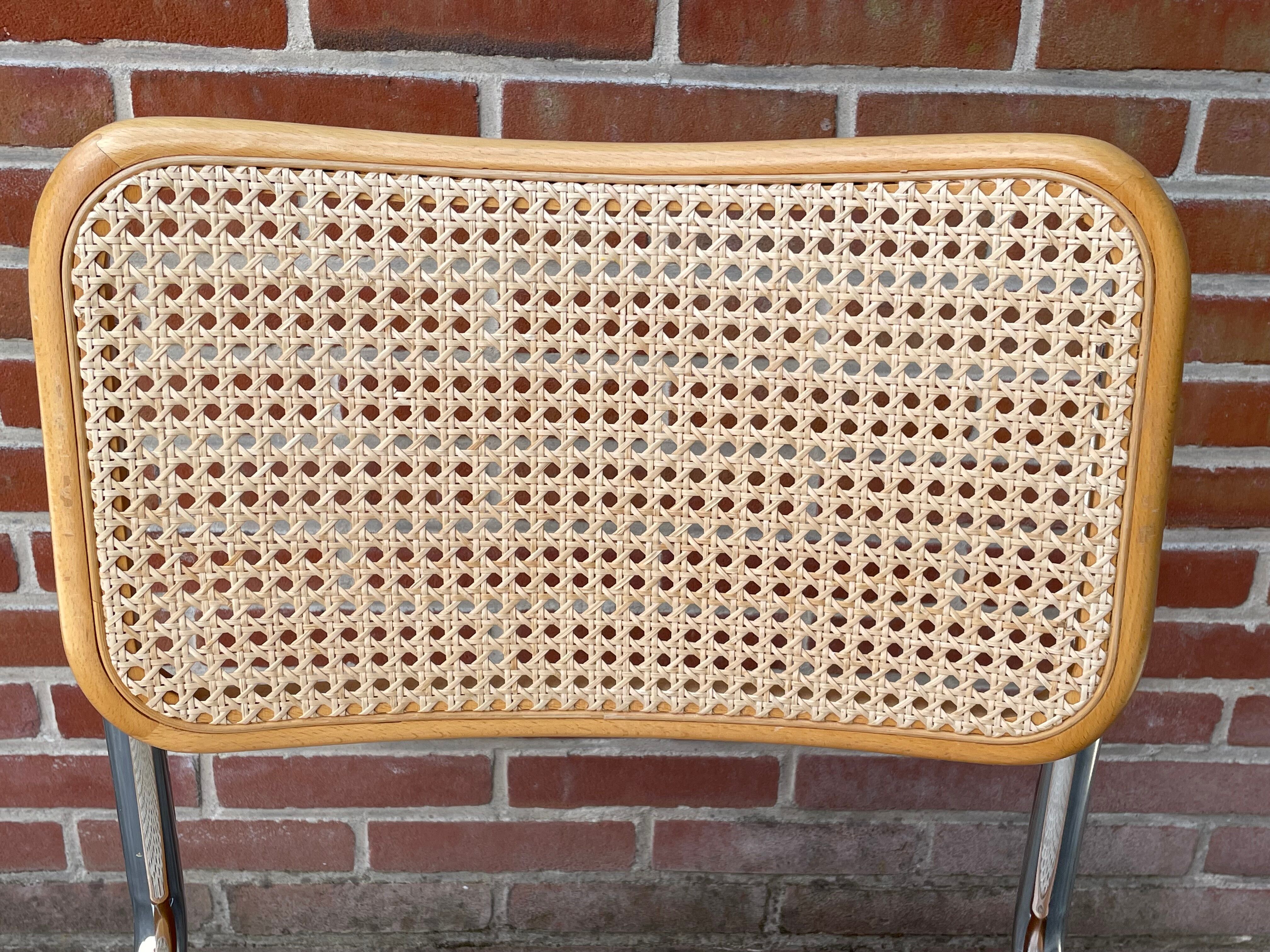 Cesca design chair model b32 in chrome