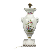 Raynaud Limoges lamp base in porcelain, paradise birds