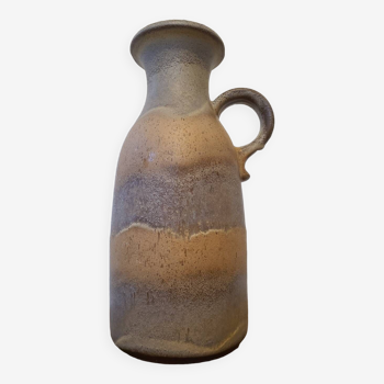 Old ceramic stoneware vase jar W. Germany vintage purple sand color