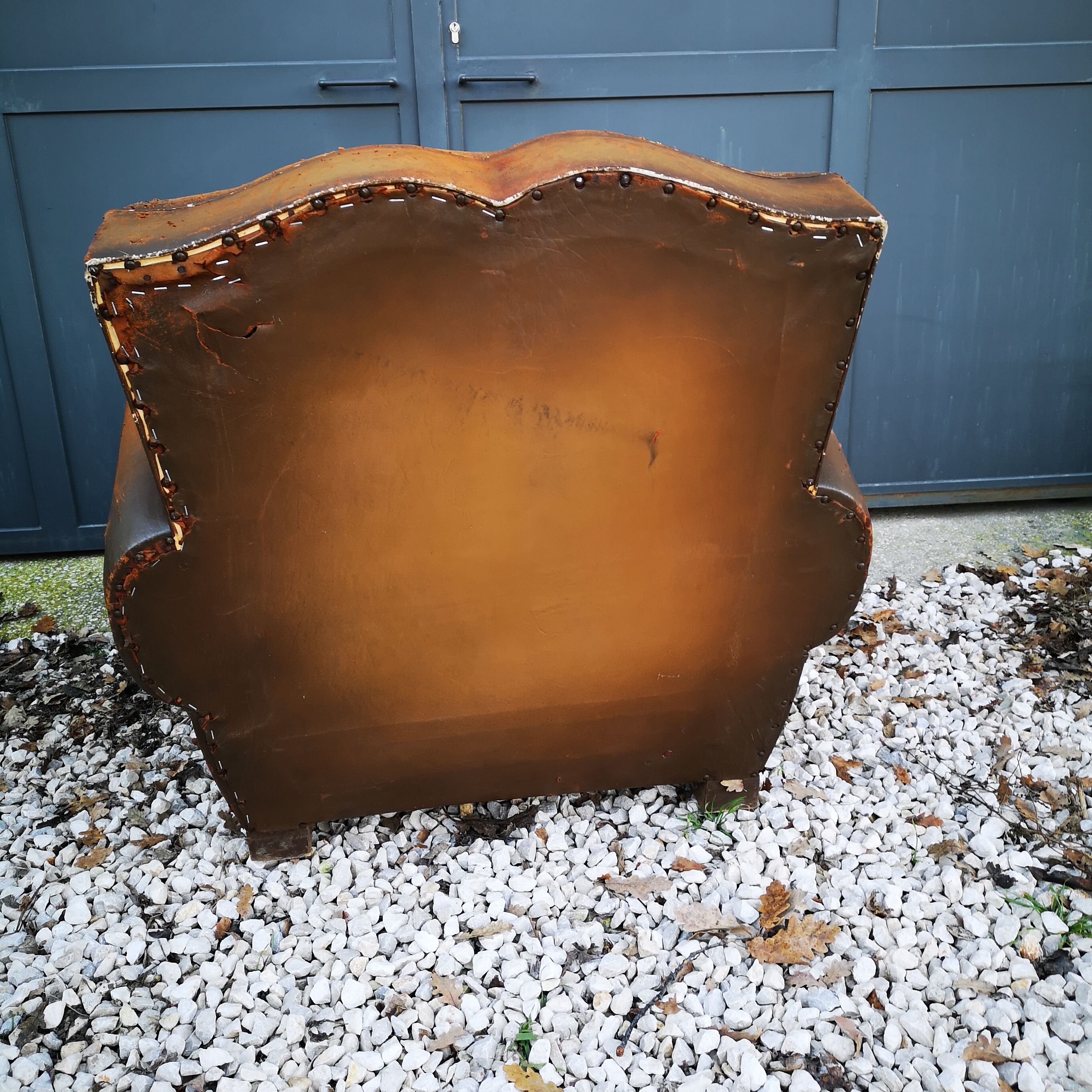 Leather club chair