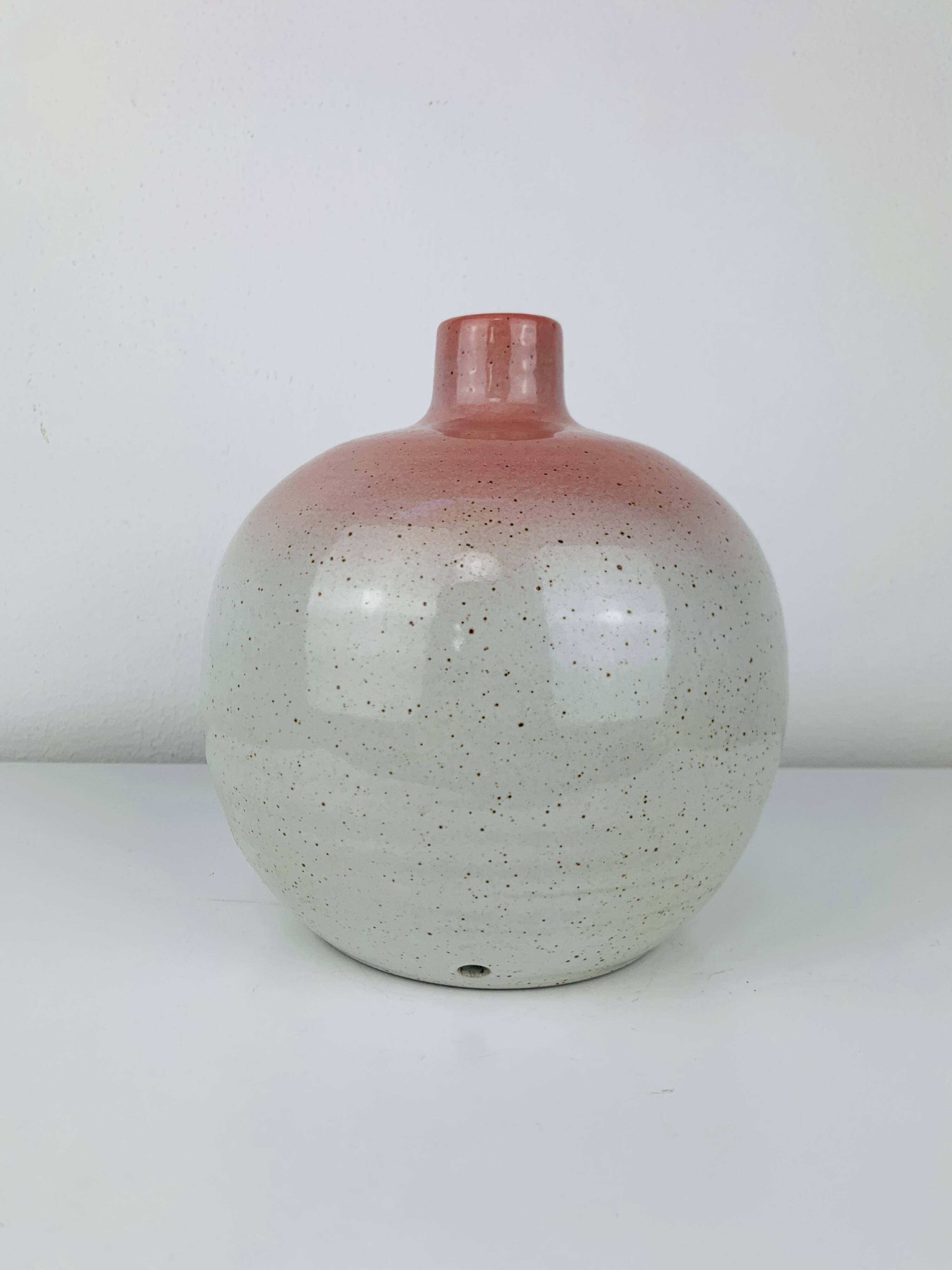 Vintage ceramic ball vase, lamp base