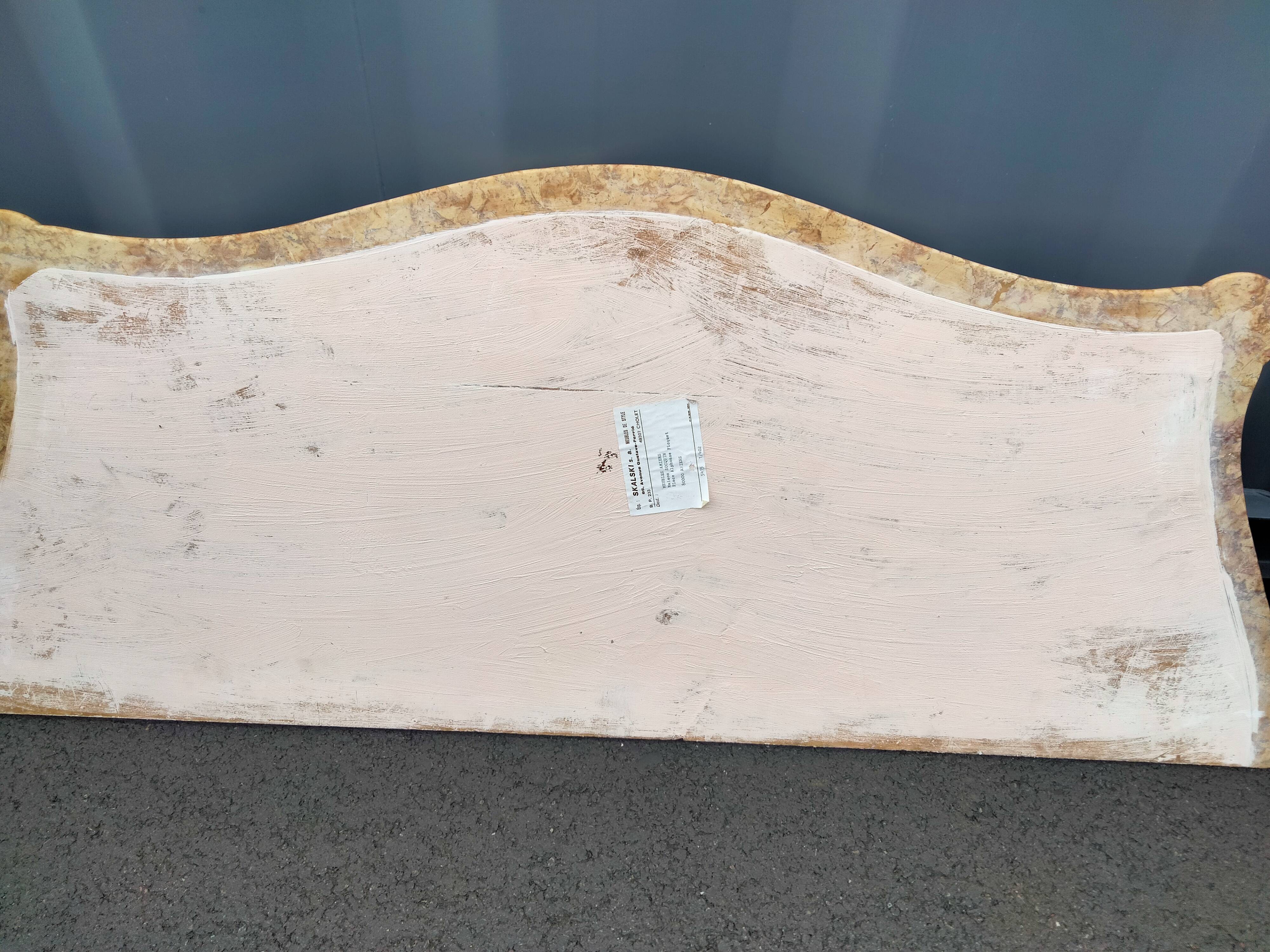 Old style chest of drawers Louis XV marquetry marble top