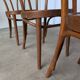 Set of 3 Vintage Thonet Style Bentwood Chair, Carved Wood Dining Chair