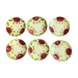 Dabbling plates decorated with roses