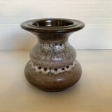 Ceramic candle holder brown white black