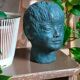 Mini-bench stool in old patinated solid wood